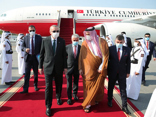 CUMHURBAŞKANI ERDOĞAN KATAR'DA