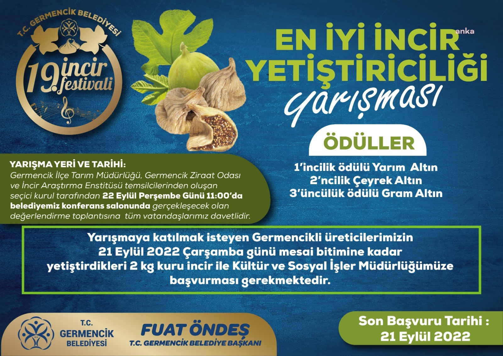 GERMENCİK'TE 'EN İYİ İNCİR' YARIŞMASI İÇİN BAŞVURULAR BAŞLADI
