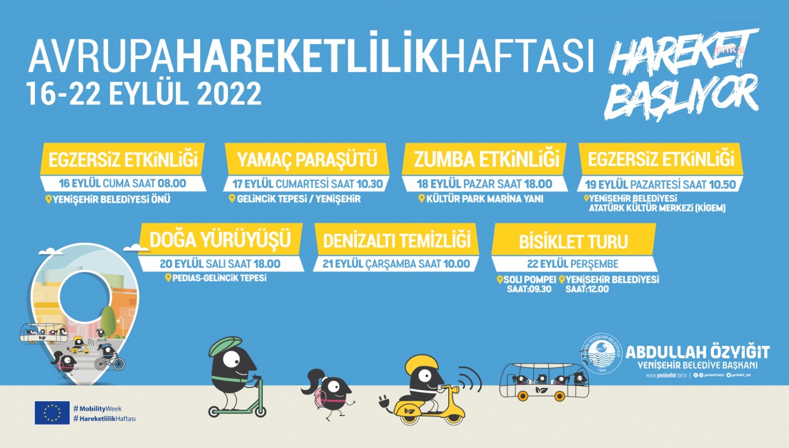 YENİŞEHİR BELEDİYESİ AVRUPA HAREKETLİLİK HAFTASI’NA HAZIR