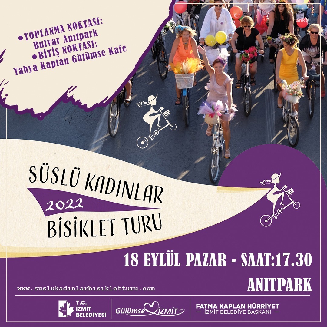 SÜSLÜ KADINLAR, İZMİT’TE PEDAL ÇEVİRECEK