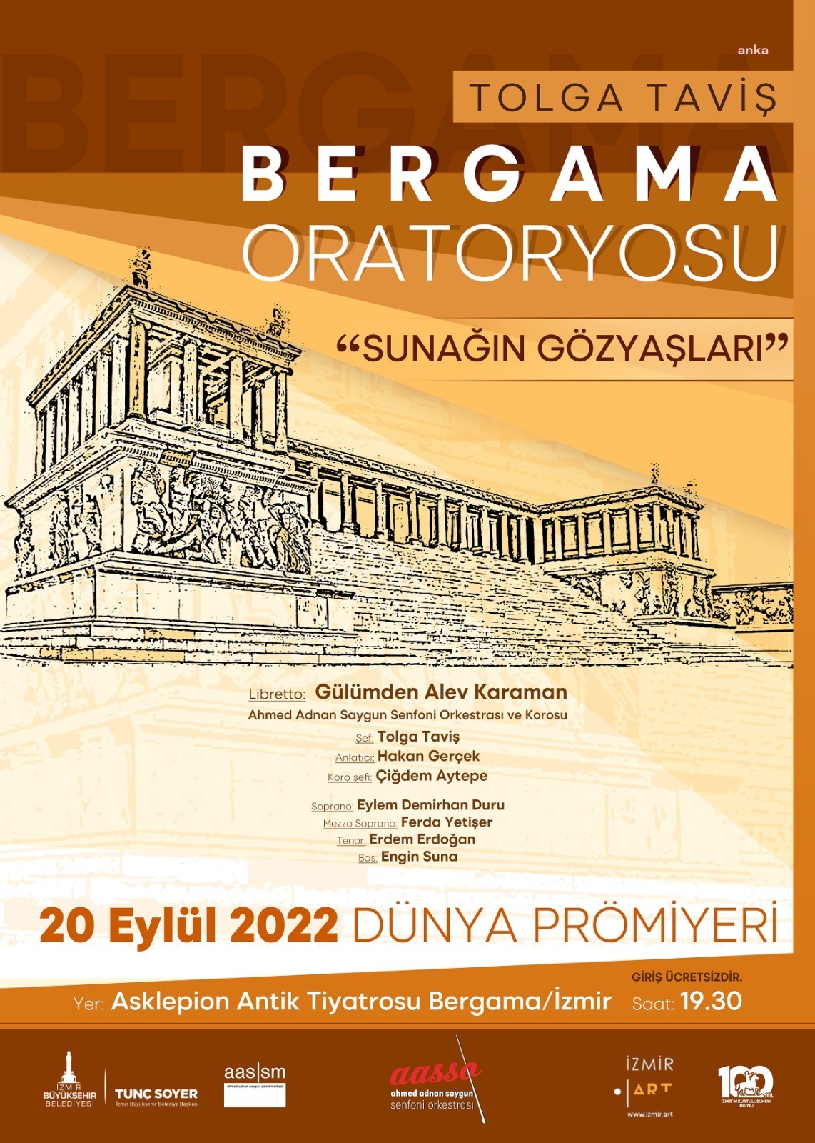 "BERGAMA ORATORYOSU: SUNAĞIN GÖZYAŞLARI" DÜNYA PRÖMİYERİNİ 20 EYLÜL'DE YAPACAK