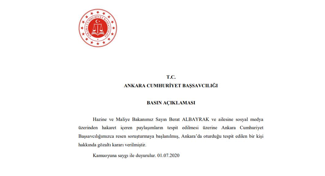 ALBAYRAK AİLESİNE HAKARETTE BULUNAN KİŞİ TUTUKLANDI