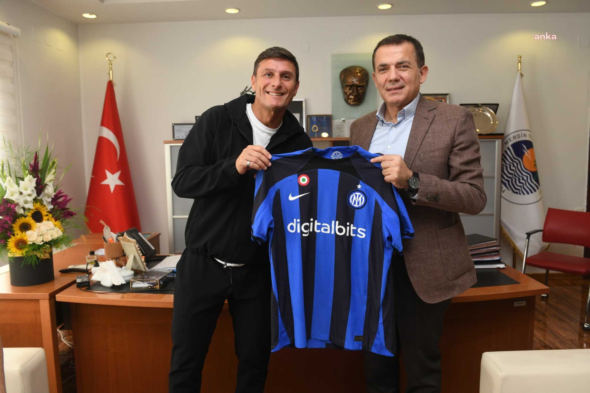 YENİŞEHİR BELEDİYE BAŞKANI ÖZYİĞİT, JAVİER ZANETTİ’Yİ AĞIRLADI