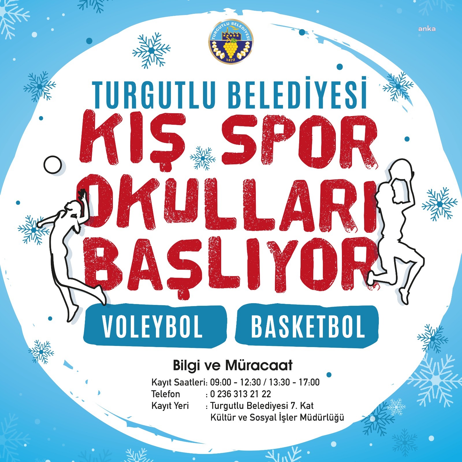 TURGUTLU BELEDİYESİ KIŞ SPOR OKULLARI BAŞLIYOR