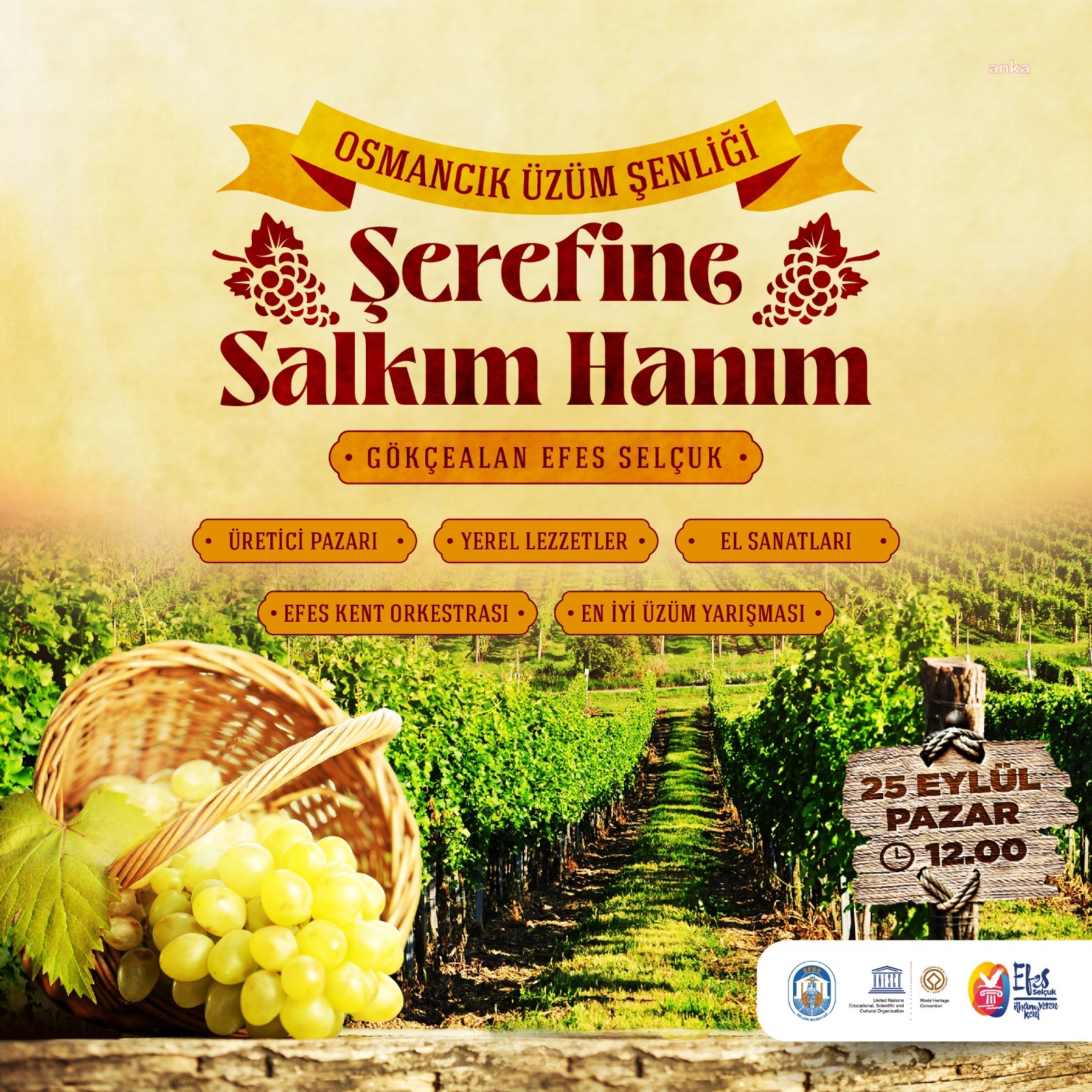 'ŞEREFİNE SALKIM HANIM OSMANCIK ÜZÜM ŞENLİĞİ' BAŞLIYOR