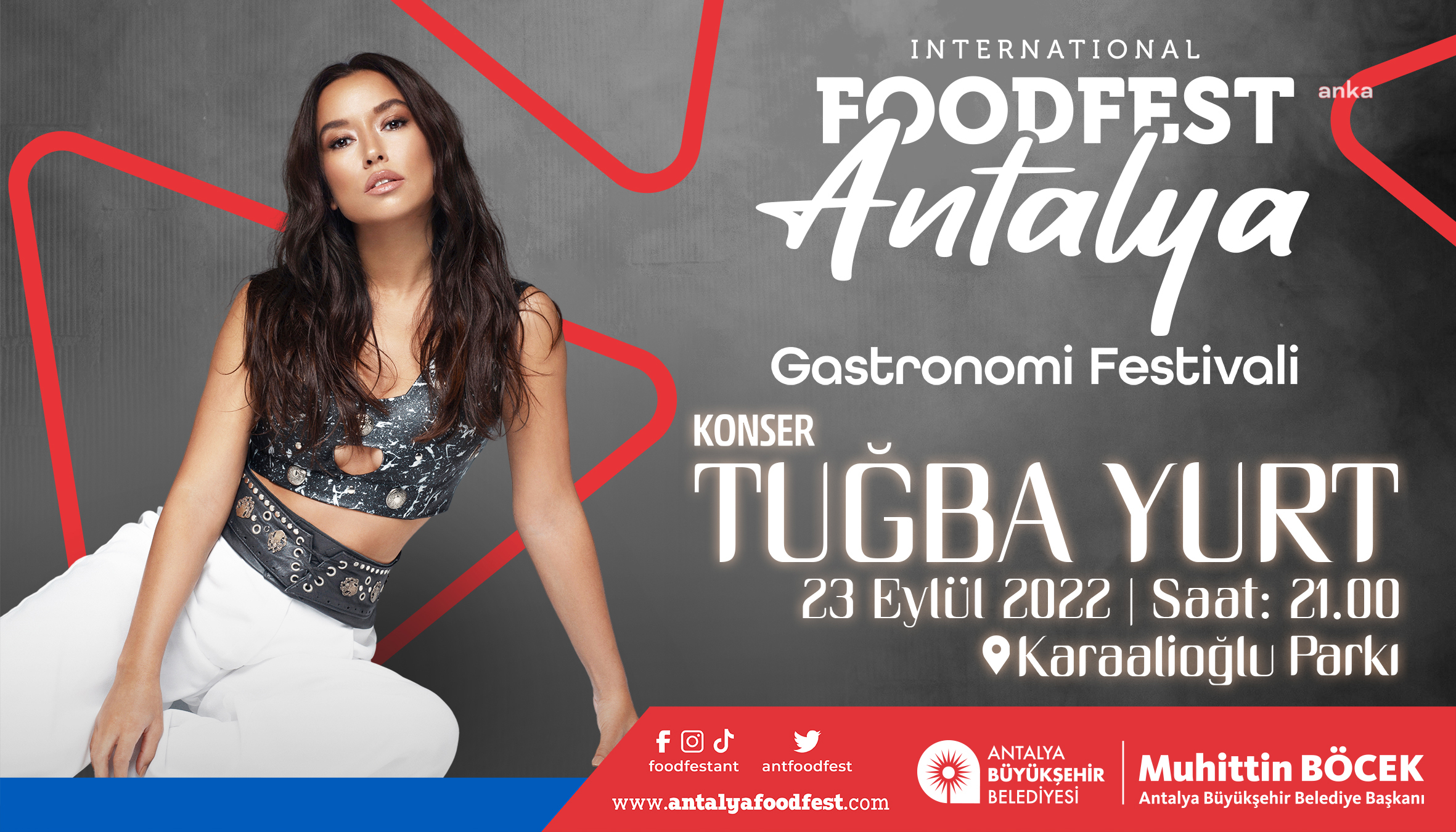 FOOD FEST ANTALYA, IŞIN KARACA VE TUĞBA YURT KONSERLERİYLE RENKLENECEK