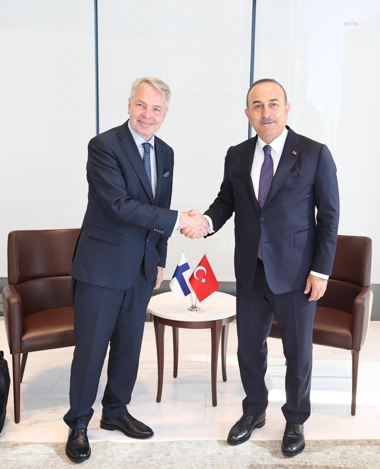 DIŞİŞLERİ BAKANI ÇAVUŞOĞLU, FİNLANDİYA DIŞİŞLERİ BAKANI HAAVİSTO İLE GÖRÜŞTÜ