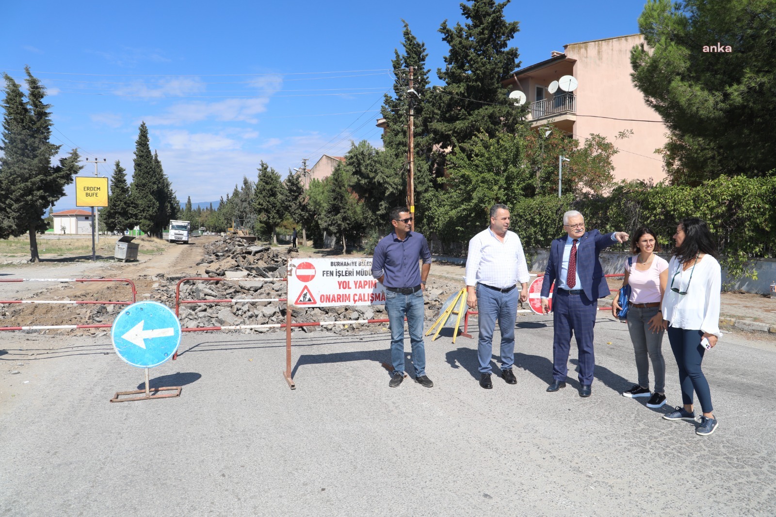BURHANİYE BELEDİYE BAŞKANI DEVECİLER, DENETKO YOLU'NDAKİ ÇALIŞMALARI İNCELEDİ