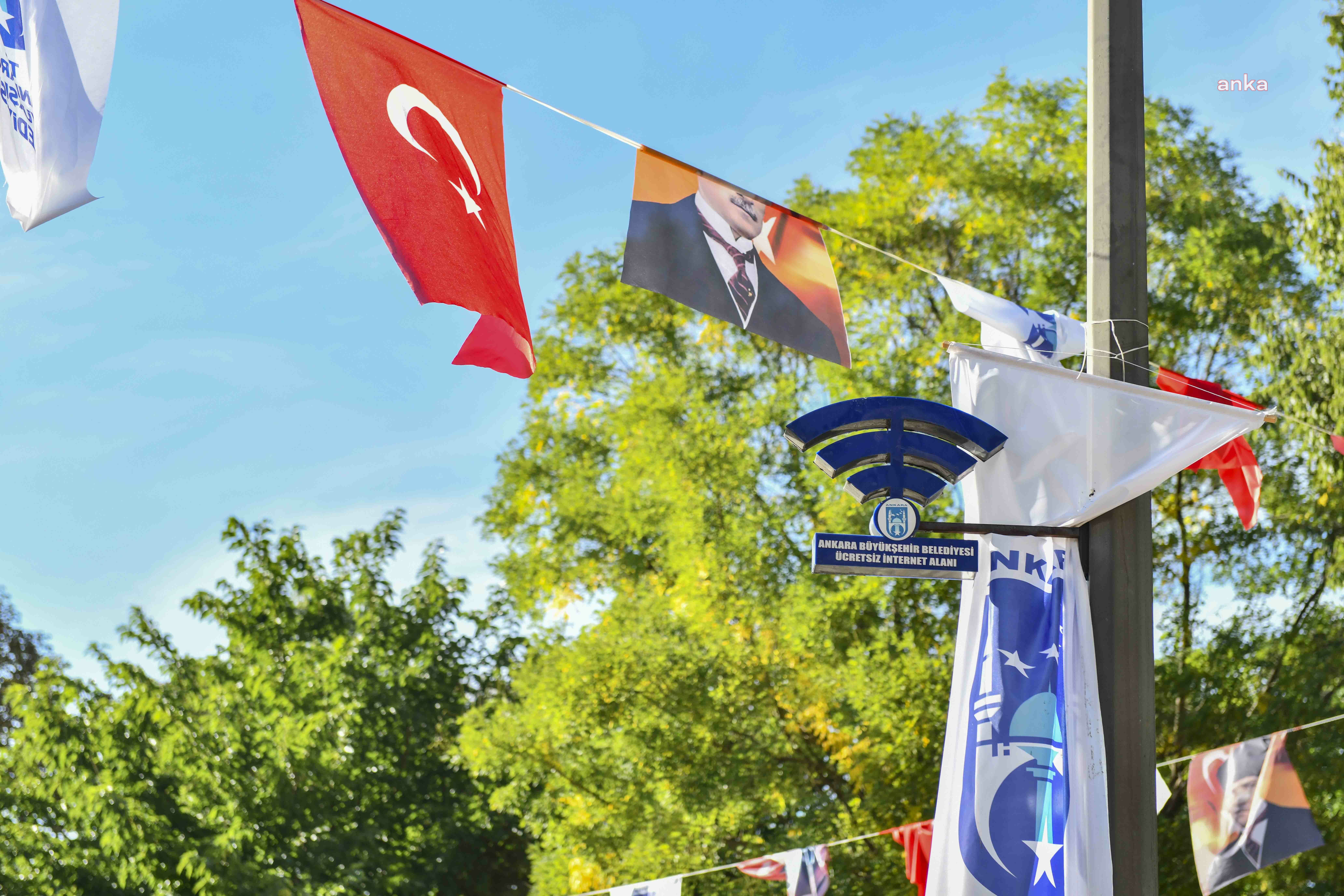 ANKARA BÜYÜKŞEHİR BELEDİYESİ'NDEN 57 NOKTADA ÜCRETSİZ Wİ-Fİ HİZMETİ
