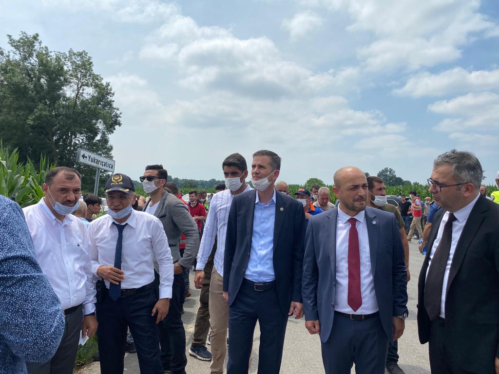 İYİ PARTİ PATLAMA BÖLGESİNDE İNCELEMELERDE BULUNDU