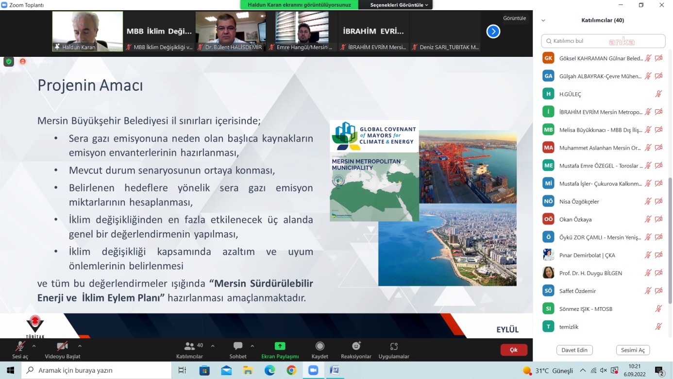 MERSİN SÜRDÜRÜLEBİLİR ENERJİ VE İKLİM EYLEM PLANI HAZIRLANIYOR