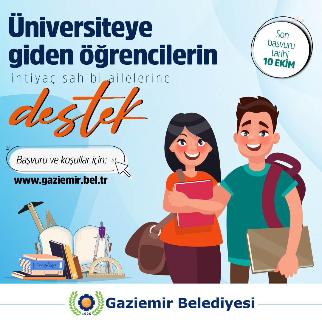 GAZİEMİR BELEDİYESİ’NDEN ÜNİVERSİTE ÖĞRENCİLERİNE EKONOMİK DESTEK