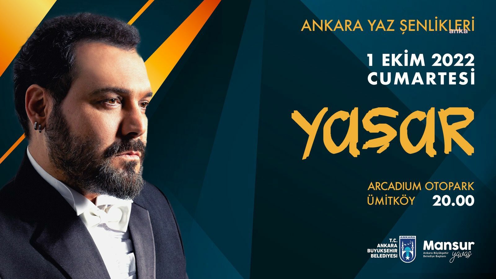 ANKARA BÜYÜKŞEHİR’İN YAZ ŞENLİKLERİ VE KONSERLERİ, YAŞAR’LA DEVAM EDİYOR