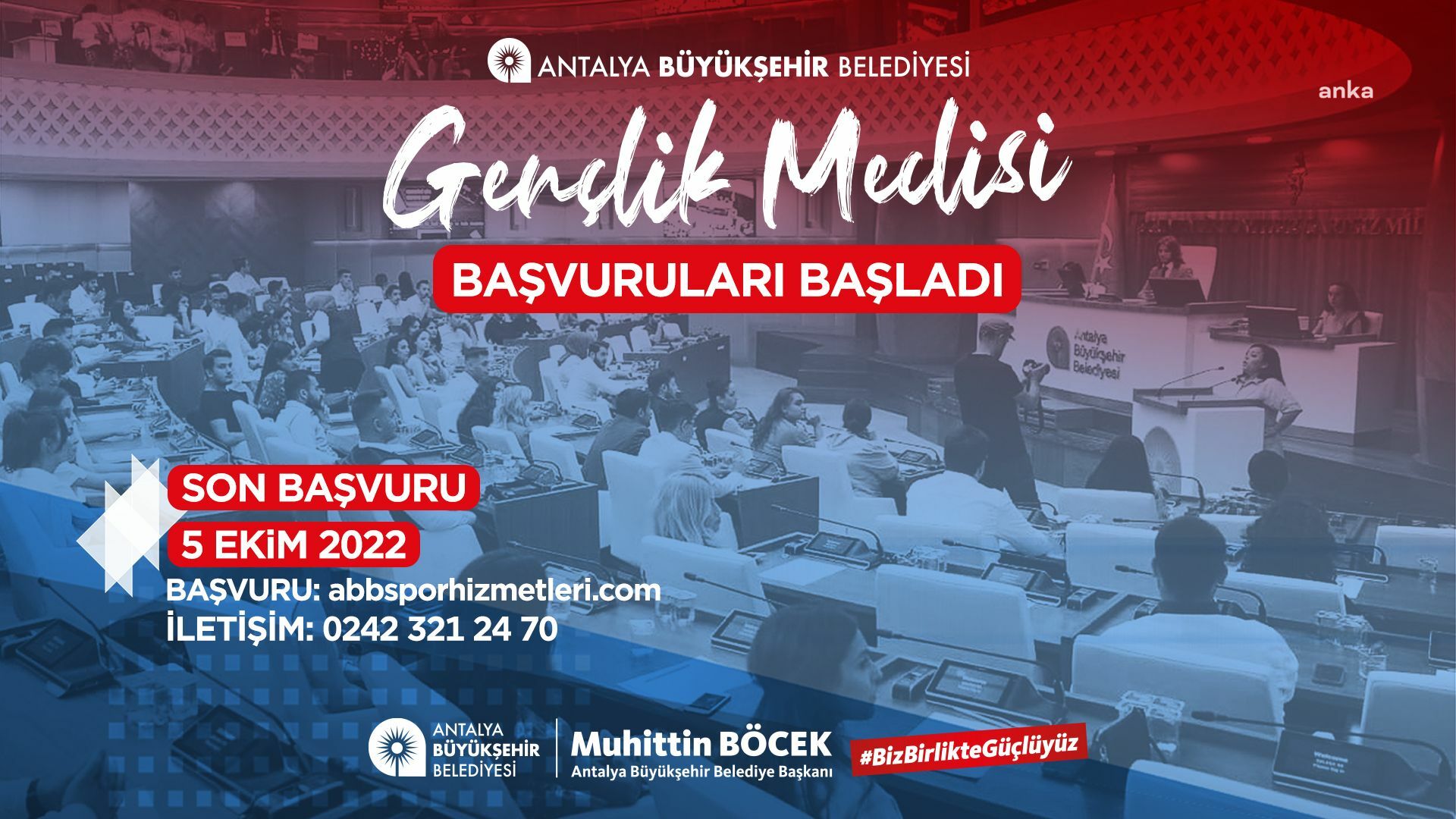 ANTALYA BÜYÜKŞEHİR GENÇLİK MECLİSİ'NE BAŞVURULAR BAŞLADI