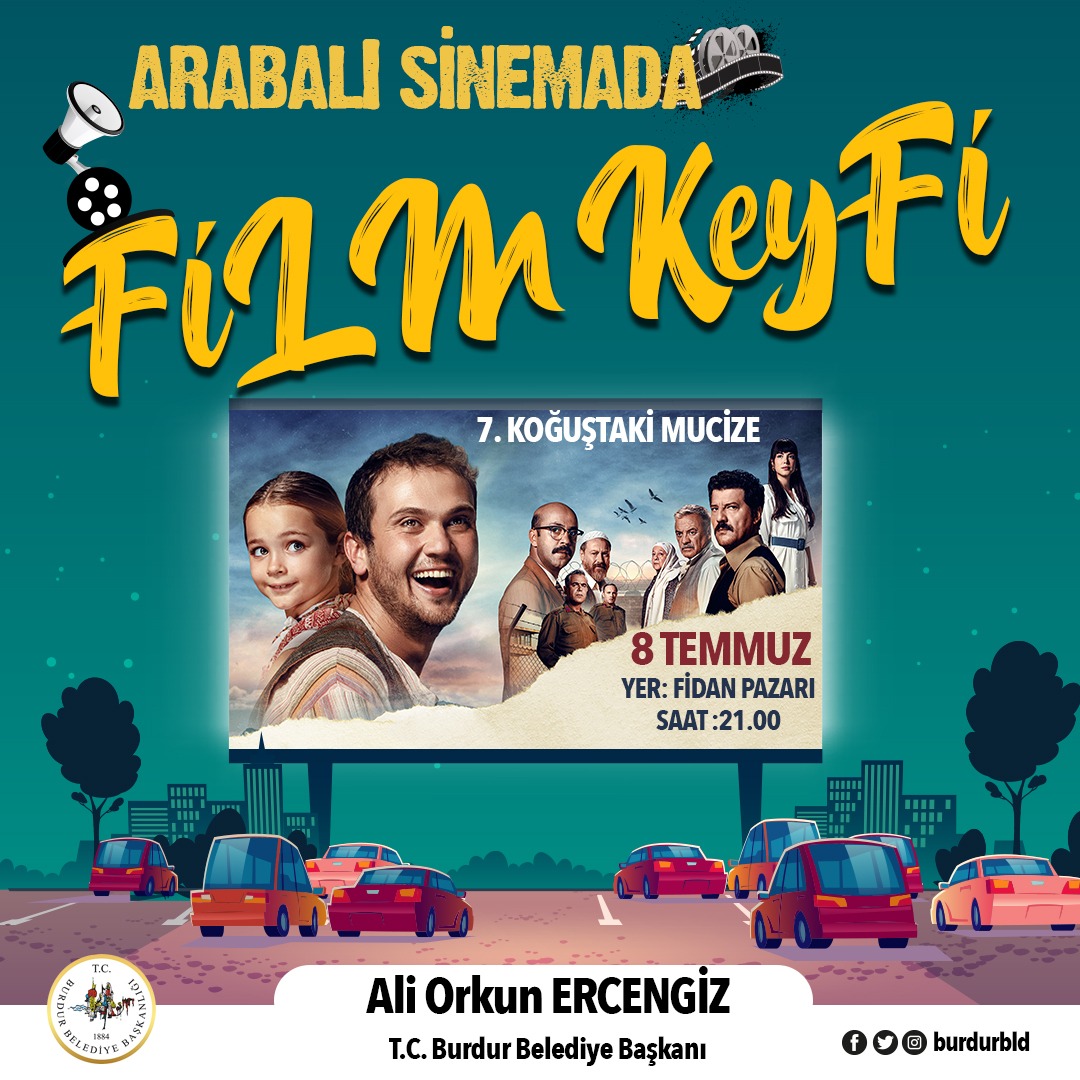 BURDUR'DA ARABALI SİNEMA KEYFİ BAŞLIYOR