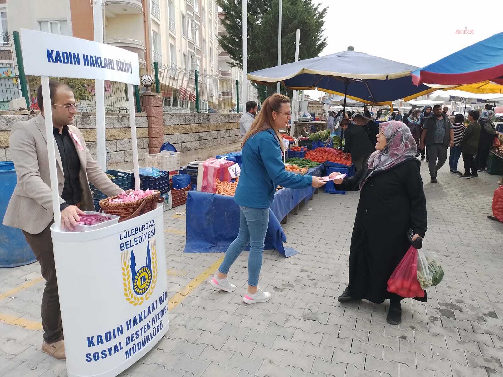 LÜLEBURGAZ BELEDİYESİ'NDEN PAZAR YERİNDE FARKINDALIK ETKİNLİĞİ