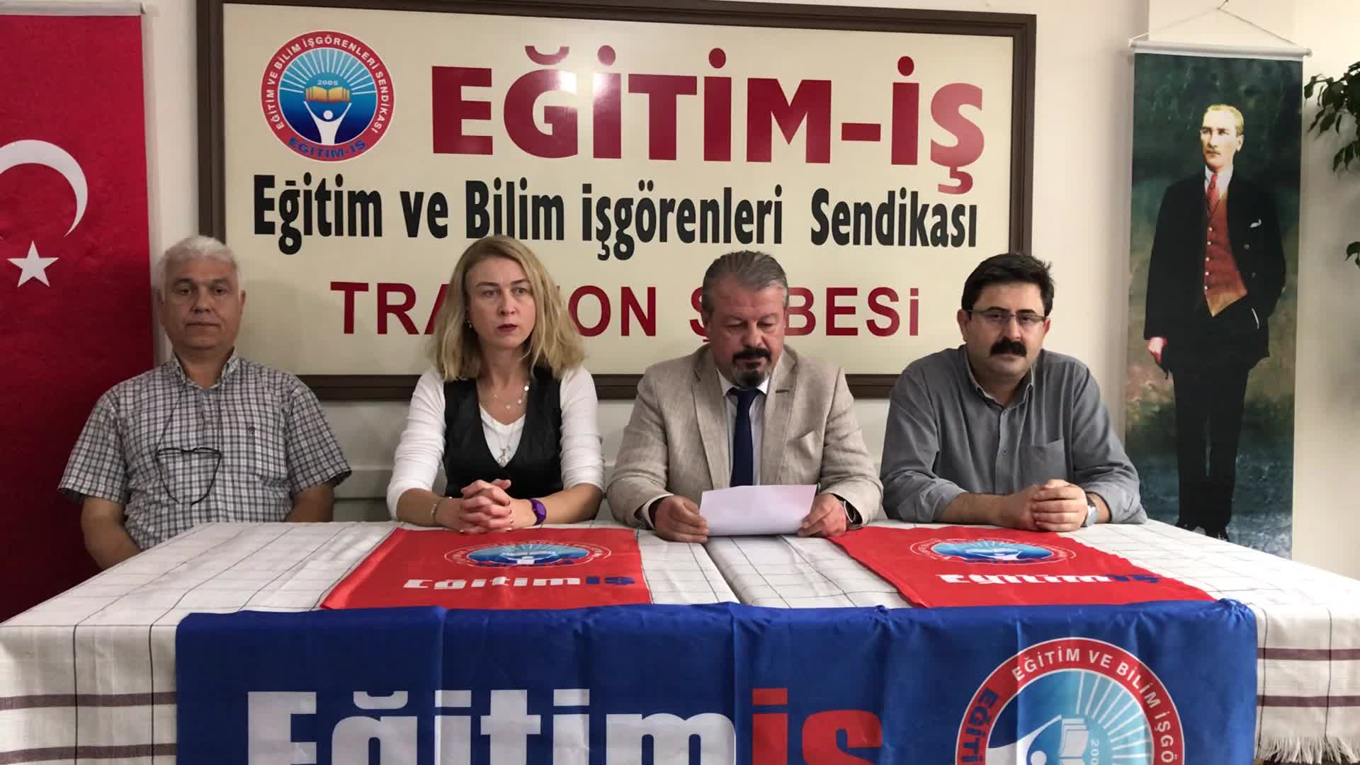 EĞİTİM-İŞ TRABZON ŞUBESİ BAŞKANI TAMER ÖZLÜ’DEN AKP’NİN ANKARA'DA DÜZENLEDİĞİ ‘GENÇLİK ŞÖLENİ’NE TEPKİ: “YOL BOYUNCA İLAHİLER VE KURTLAR VADİSİ MÜZİKLERİNİ DİNLETMİŞLER”