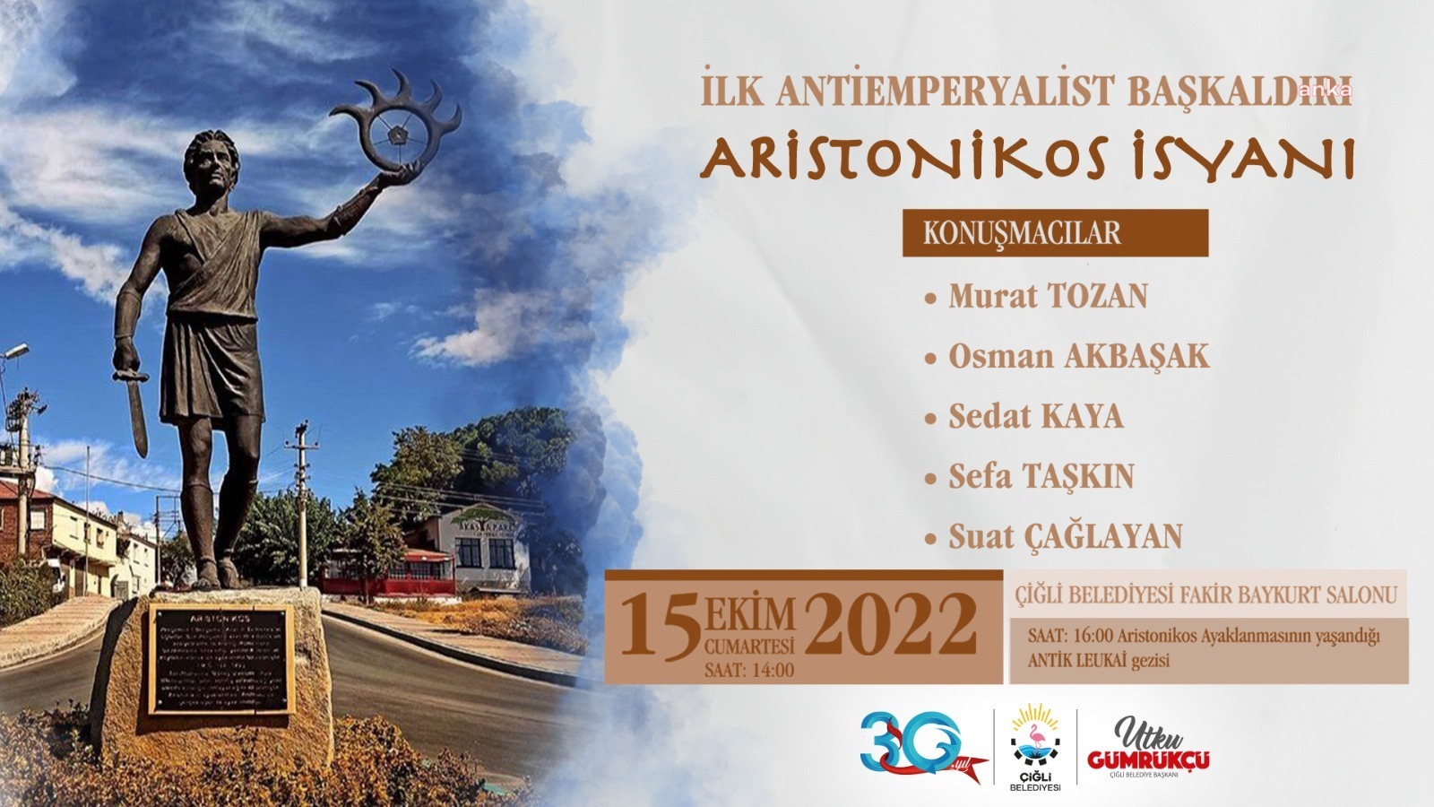 ARİSTONİKOS İSYANI ÇİĞLİ’DE KONUŞULACAK
