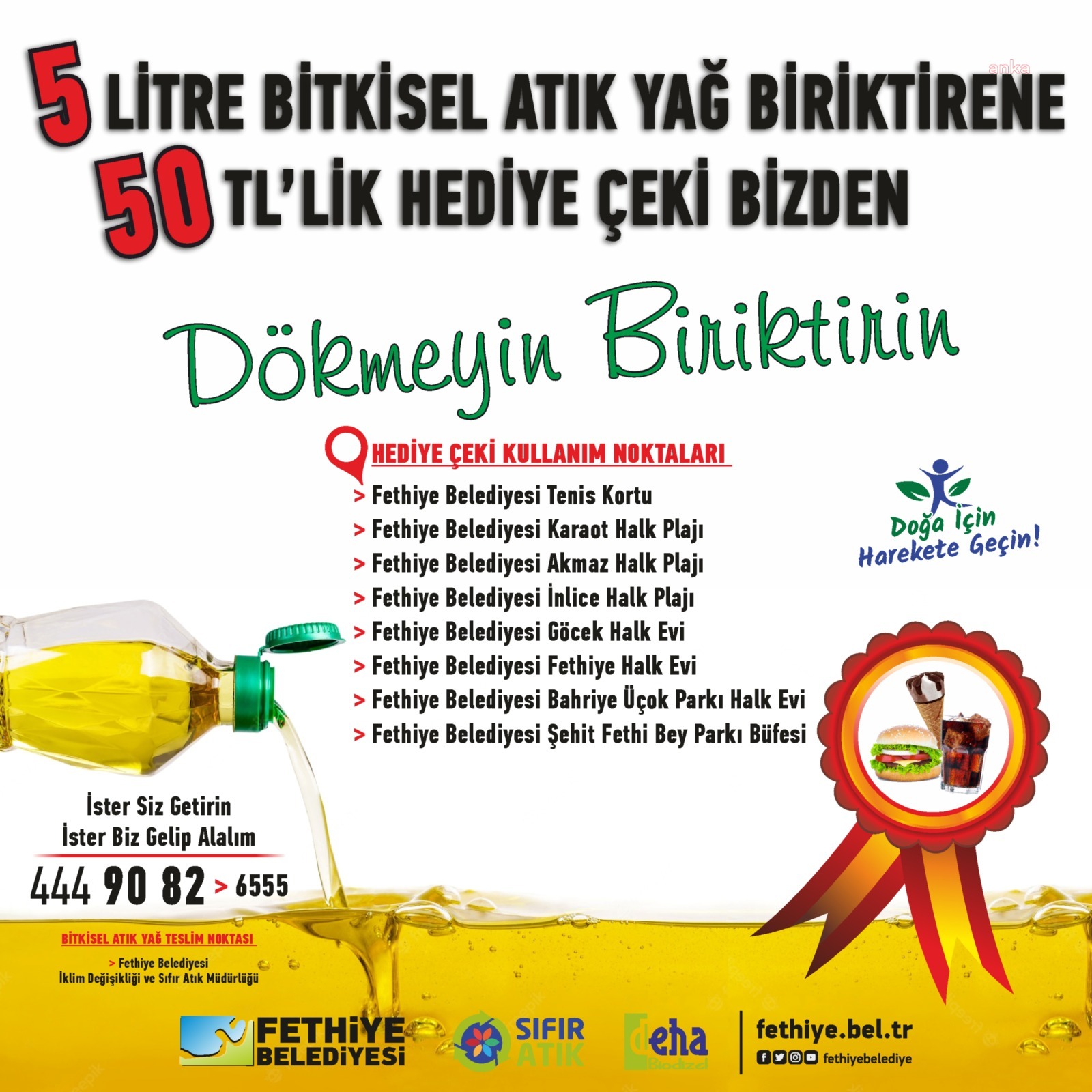 FETHİYE BELEDİYESİ'NDEN ÇEVRE DOSTU UYGULAMA