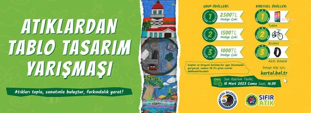KARTAL BELEDİYESİ’NİN ‘ATIKLARDAN TABLO TASARIM YARIŞMASI’ BAŞLADI