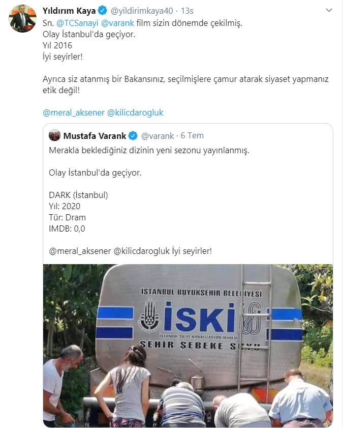 CHP'Lİ YILDIRIM KAYA: "SAYIN VARANK, FİLM SİZİN DÖNEMDE ÇEKİLMİŞ"