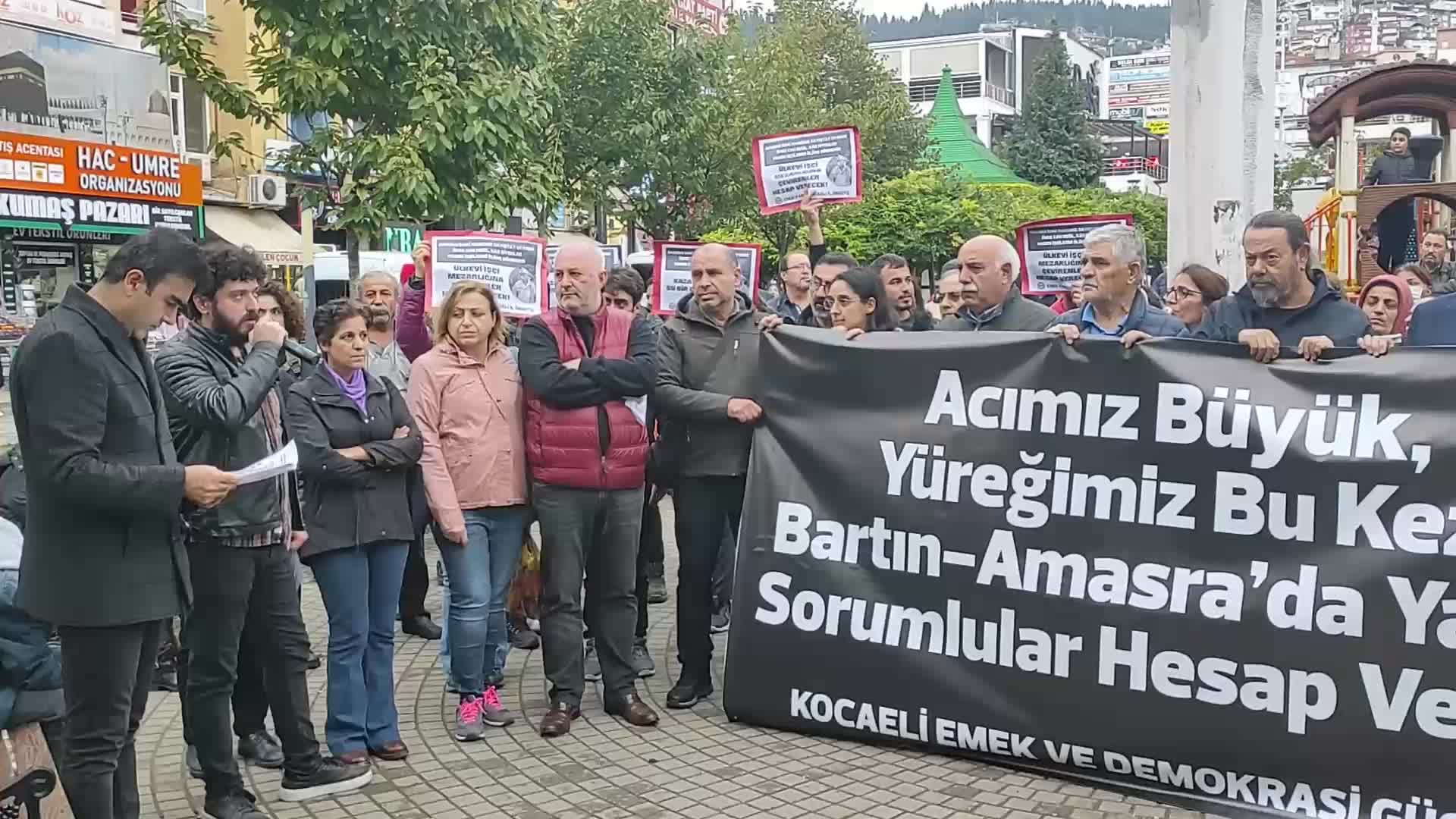 BARTIN'DA YAŞANAN MADEN FACİASINA KOCAELİ’NDEN TEPKİ: “BU NE BİR KADER NE DE FITRAT. BU, BİR İŞ CİNAYETİ”