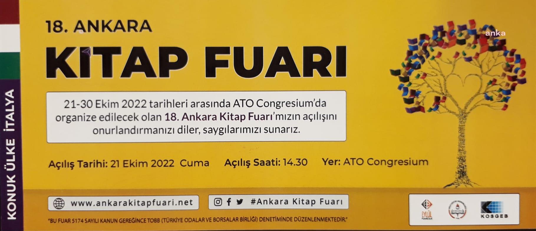 18.ANKARA KİTAP FUARI BUGÜN ATO CONGRESİUM’DA BAŞLAYACAK
