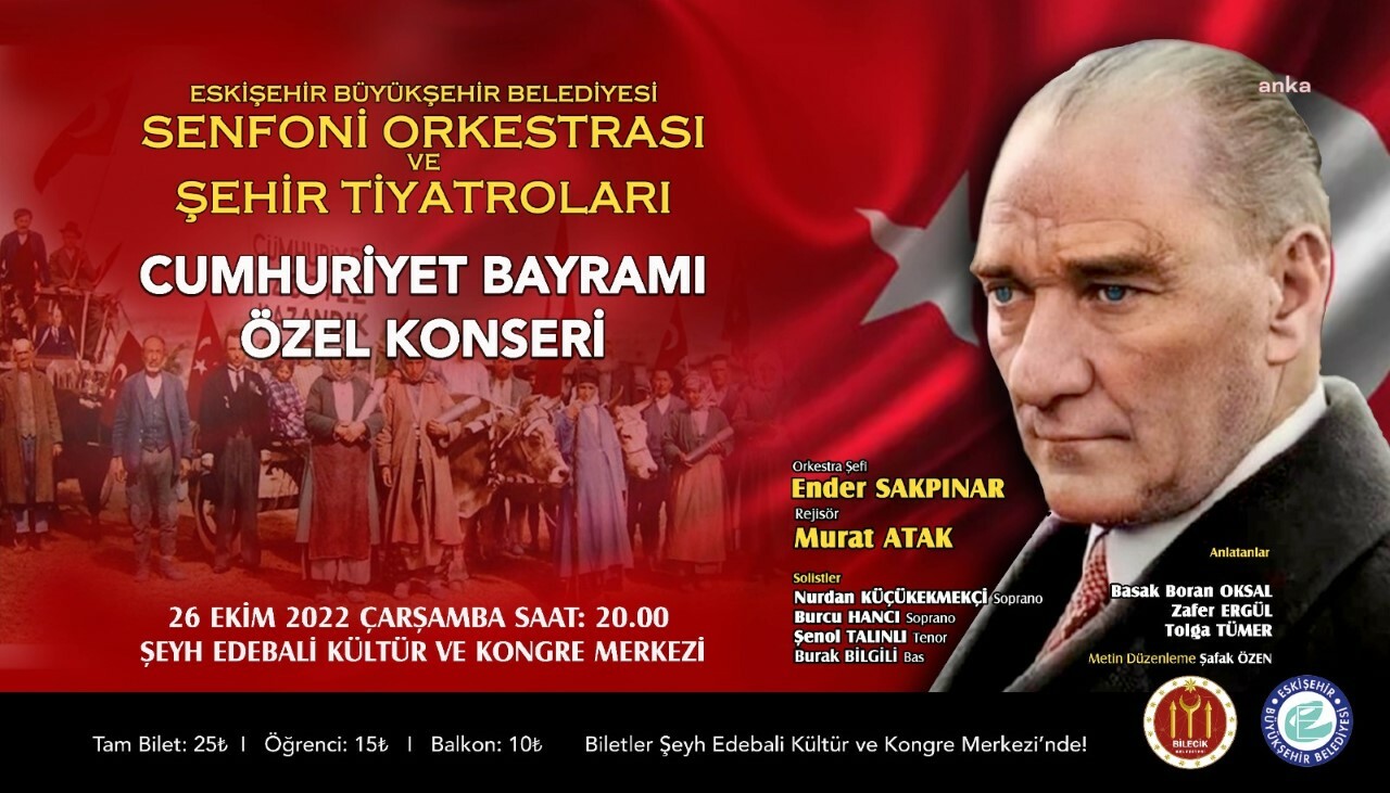 ESKİŞEHİR BÜYÜKŞEHİR BELEDİYESİ SENFONİ ORKESTRASI, BİLECİK'E GELİYOR