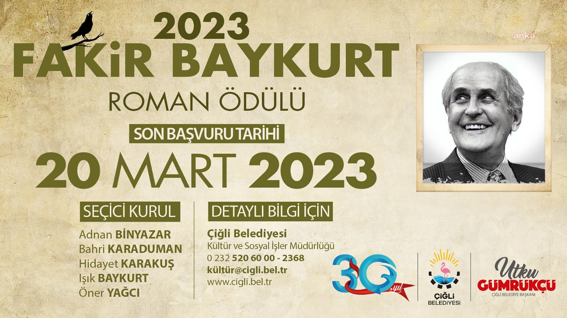 2023 FAKİR BAYKURT ROMAN ÖDÜLÜ İÇİN GERİ SAYIM BAŞLADI