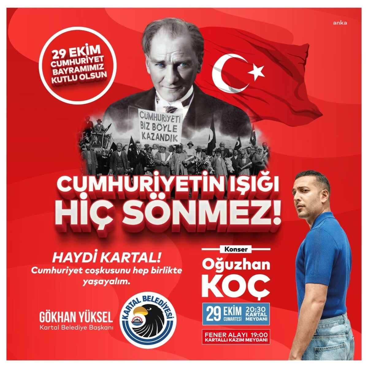 KARTAL’DA 29 EKİM CUMHURİYET BAYRAMI COŞKUSU DOYASIYA YAŞANACAK