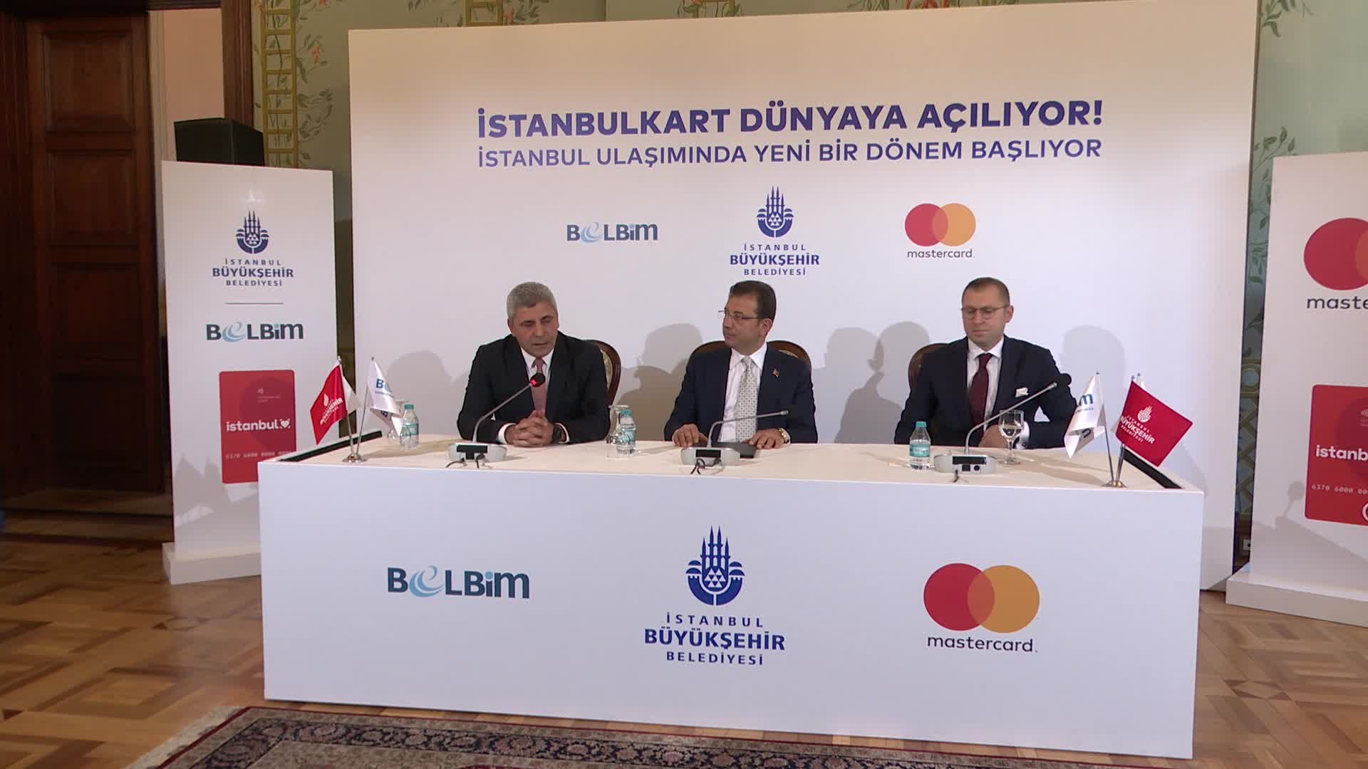 BELBİM VE MASTERCARD İŞ BİRLİĞİ YAPTI... İMAMOĞLU: "İSTANBULKART İLE E-TİCARET VE HER TÜRLÜ ALIŞVERİŞ YAPILABİLECEK. TEMASSIZ KREDİ VE BANKA KARTLARI TOPLU ULAŞIMDA KULLANILABİLECEK"