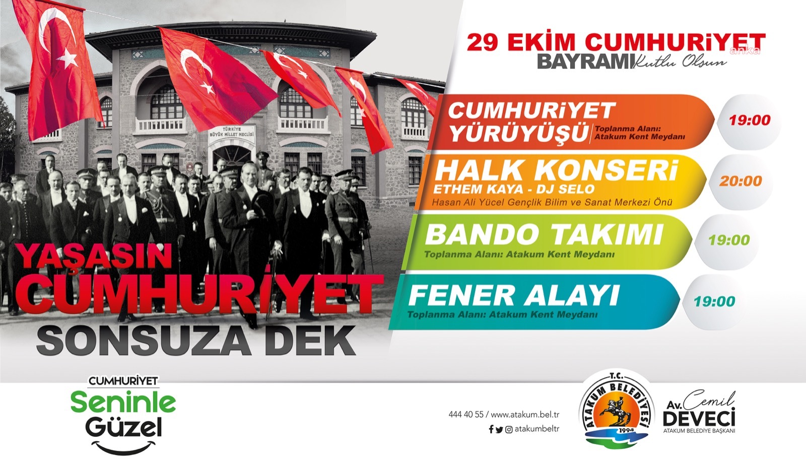 CUMHURİYET COŞKUSU ATAKUM SOKAKLARINA TAŞACAK