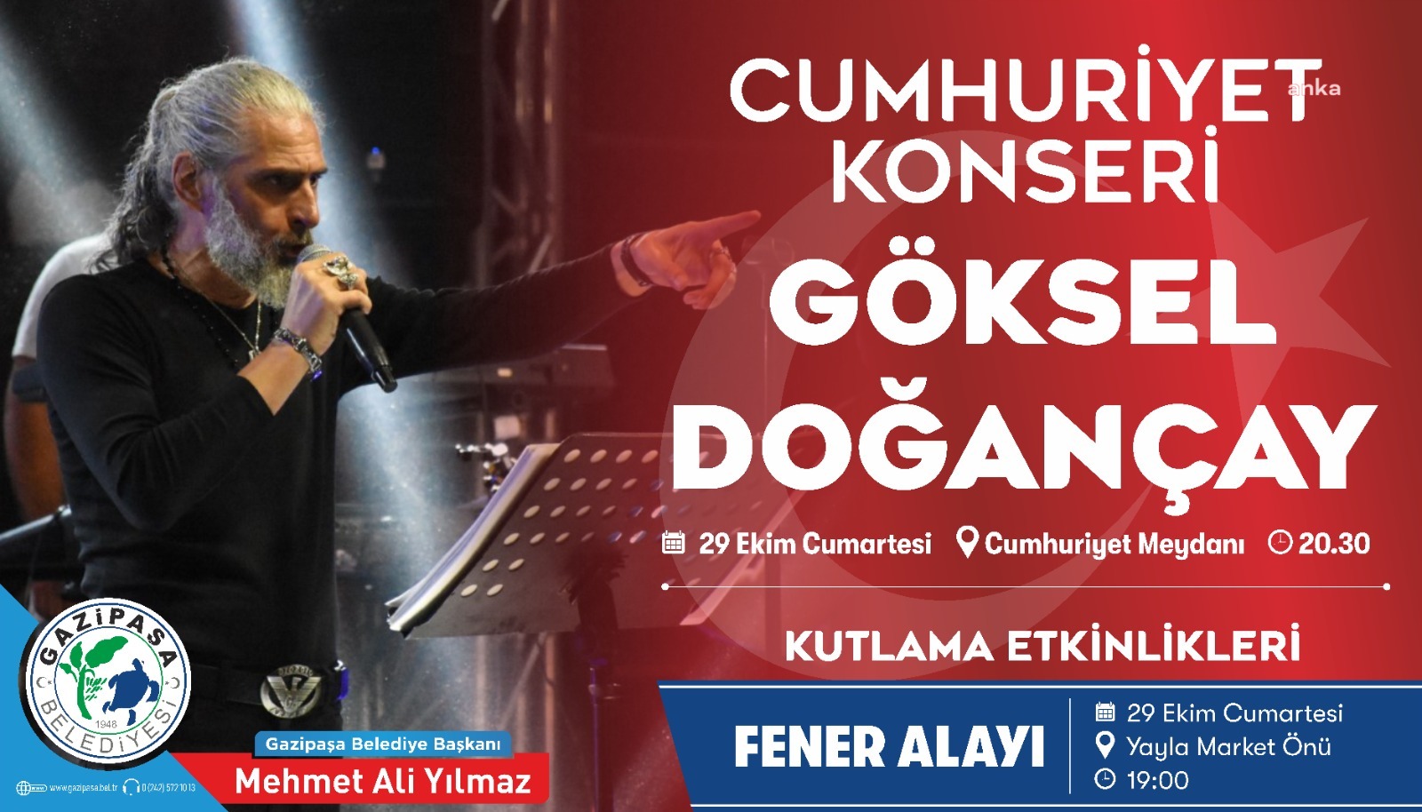 CUMHURİYETİN 99. YILI GAZİPAŞA’DA COŞKU İLE KUTLANACAK