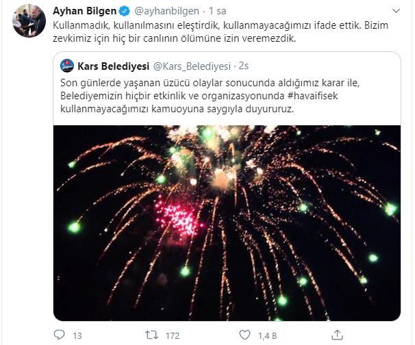 CHP'Lİ BELEDİYELERİN 'HAVAİ FİŞEK KULLANMAMA' KARARINA HDP’Lİ BELEDİYE DE KATILDI