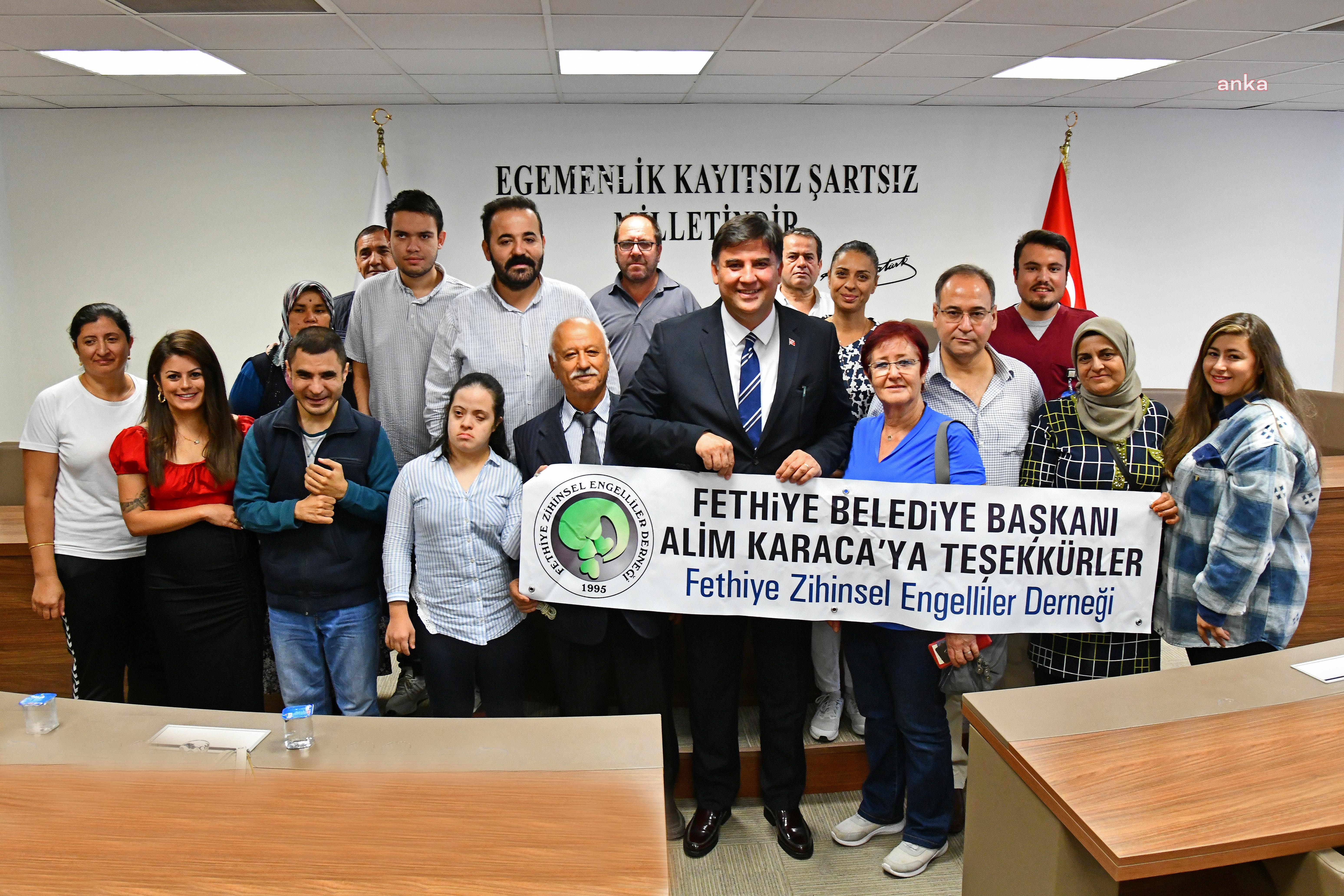 FETHİYE ZİHİNSEL ENGELLİLER DERNEĞİ'NDEN BELEDİYE BAŞKANI KARACA’YA ZİYARET