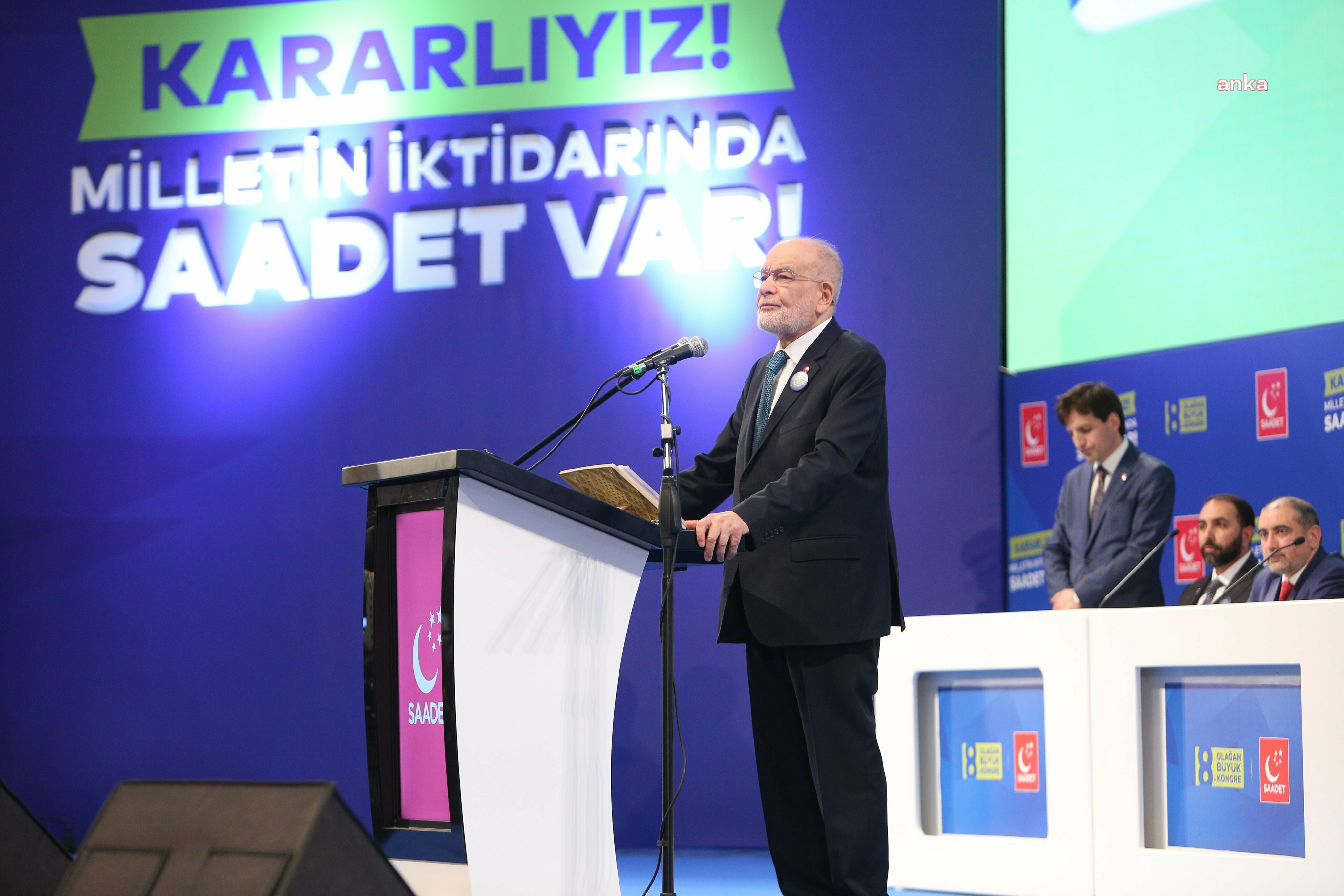 KARAMOLLAOĞLU YENİDEN SAADET PARTİSİ GENEL BAŞKANI SEÇİLDİ