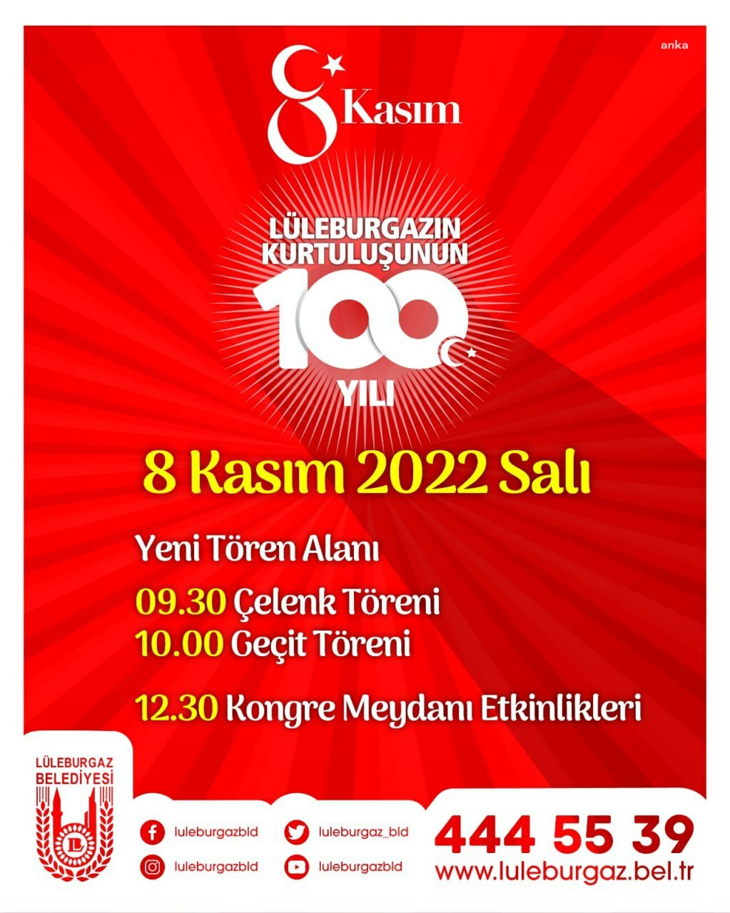 LÜLEBURGAZ'IN DÜŞMAN İŞGALİNDEN KURTULUŞUNUN 100’ÜNCÜ YILI COŞKUYLA KUTLANACAK