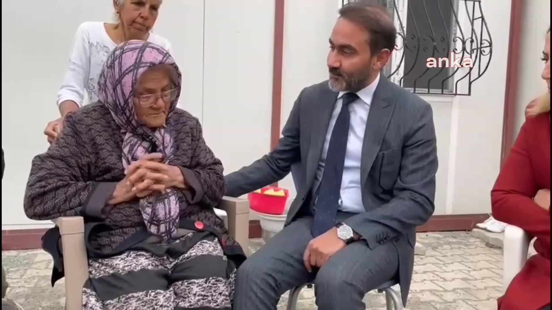 CHP ELAZIĞ İL BAŞKANI DURAN, 3 YILDIR KONTEYNERDE YAŞAYAN 84 YAŞINDAKİ NEBAHAT ŞEN'İ ZİYARET ETTİ