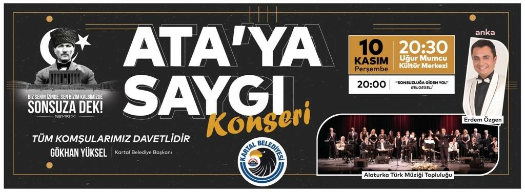KARTAL BELEDİYESİ, 10 KASIM'DA ATATÜRK'Ü ETKİNLİKLERLE ANACAK