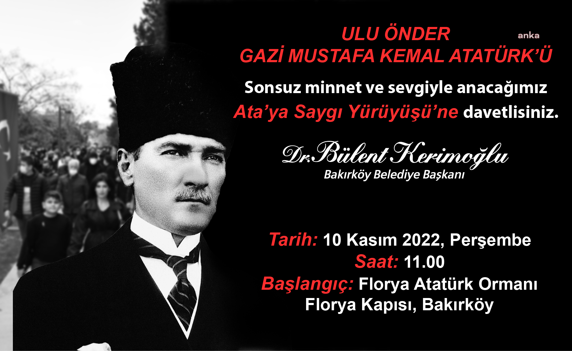 BAKIRKÖY BELEDİYESİ'NDEN 10 KASIM ETKİNLİKLERİ