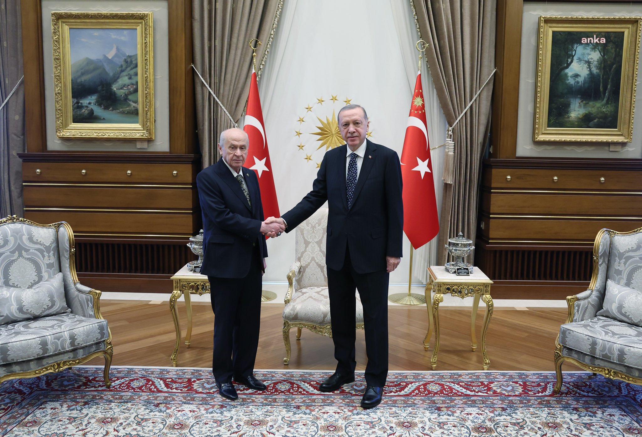 ERDOĞAN-BAHÇELİ GÖRÜŞMESİ BAŞLADI