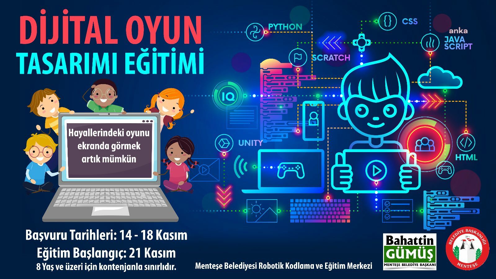 MENTEŞE BELEDİYESİ’NDEN ‘DİJİTAL OYUN TASARIMI EĞİTİMİ’