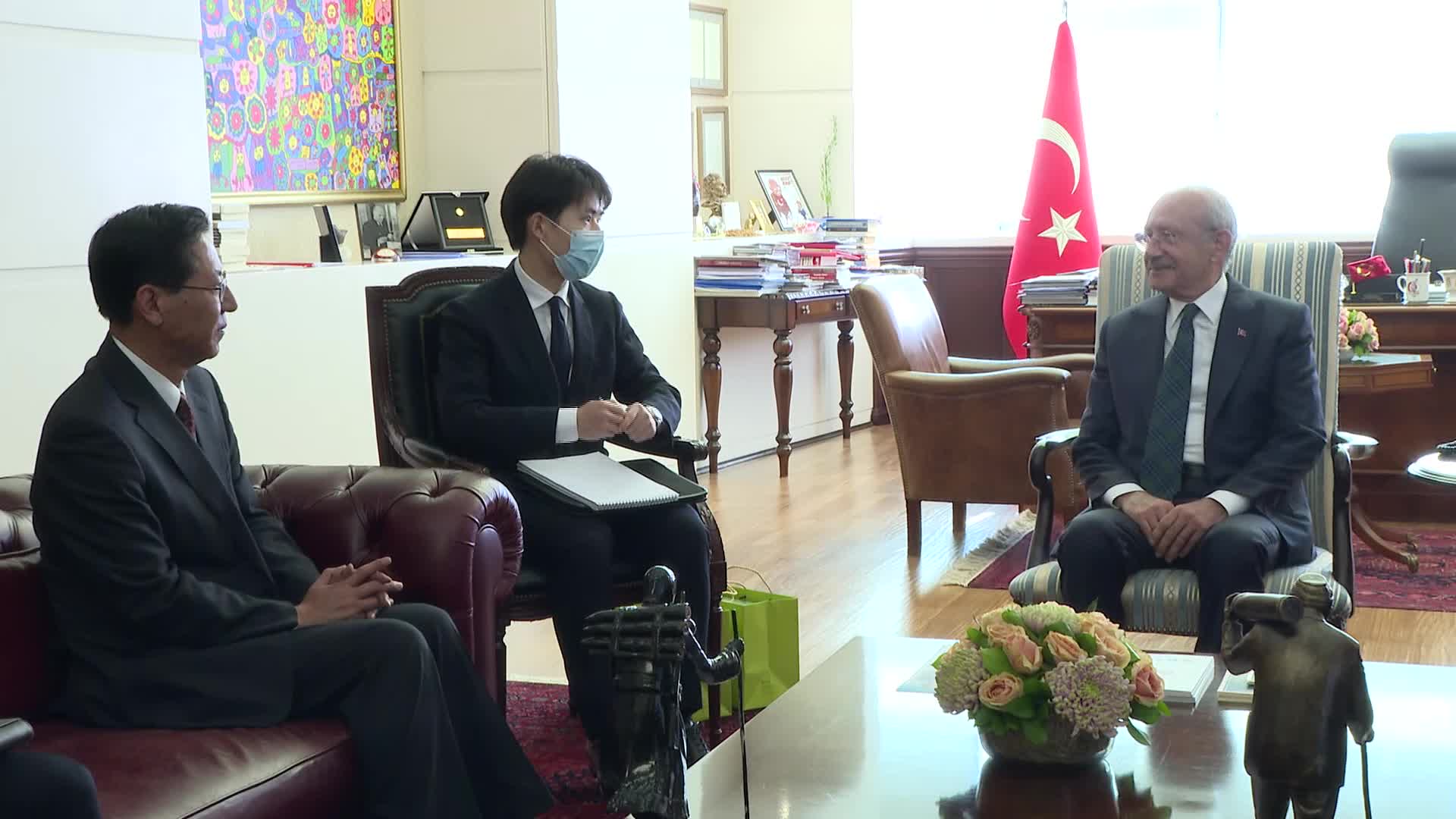 KEMAL KILIÇDAROĞLU, ÇİN BÜYÜKELÇİSİ LİU SHAOBİN'İ KABUL ETTİ