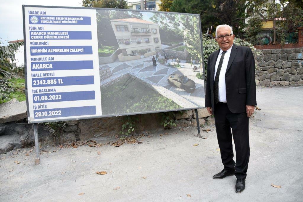 KDZ. EREĞLİ BELEDİYE BAŞKANI POSBIYIK, AKARCA’DA DEVAM EDEN ÇALIŞMALARI YERİNDE İNCELEDİ