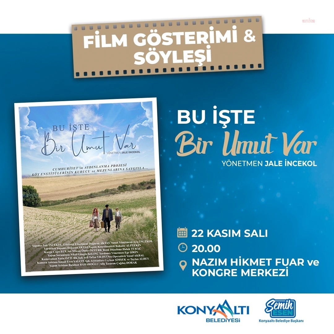 KONYAALTI BELEDİYESİ İLÇEDE FİLM GÖSTERİMLERİNE DEVAM EDİYOR