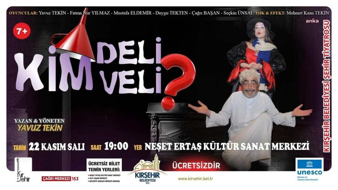 KIRŞEHİR BELEDİYESİ ŞEHİR TİYATROSU’NDAN YENİ OYUN