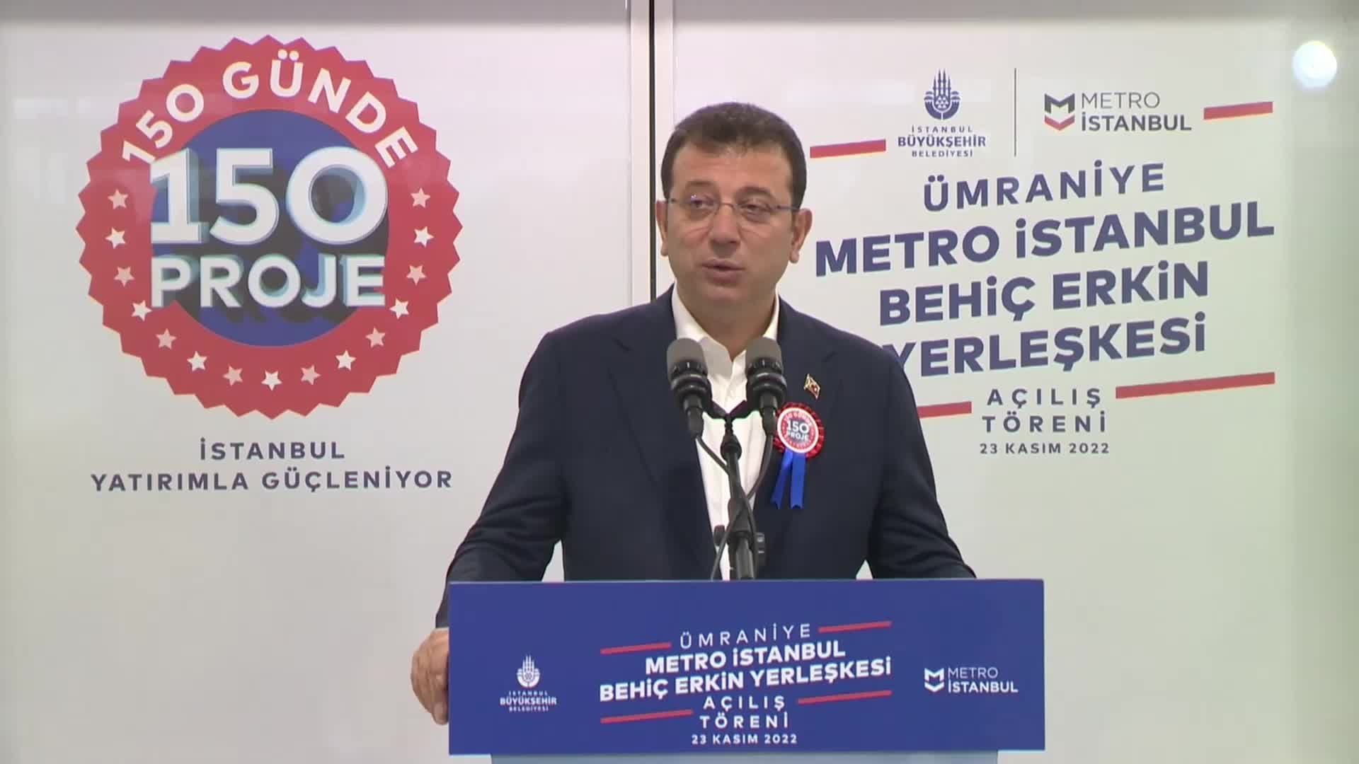 İMAMOĞLU: METROLARLA İLGİLİ YAŞATTIĞIMIZ SÜREÇ İLERİDE ÇOK KONUŞULACAK TARİHİ BİR SÜREÇTİR