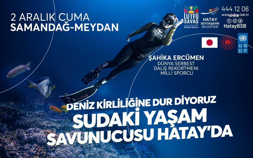 SERBEST DALIŞ REKORTMENİ ŞAHİKA ERCÜMEN, ÇEVRE KİRLİLİĞİNE DİKKAT ÇEKMEK İÇİN HATAY’DA DALACAK