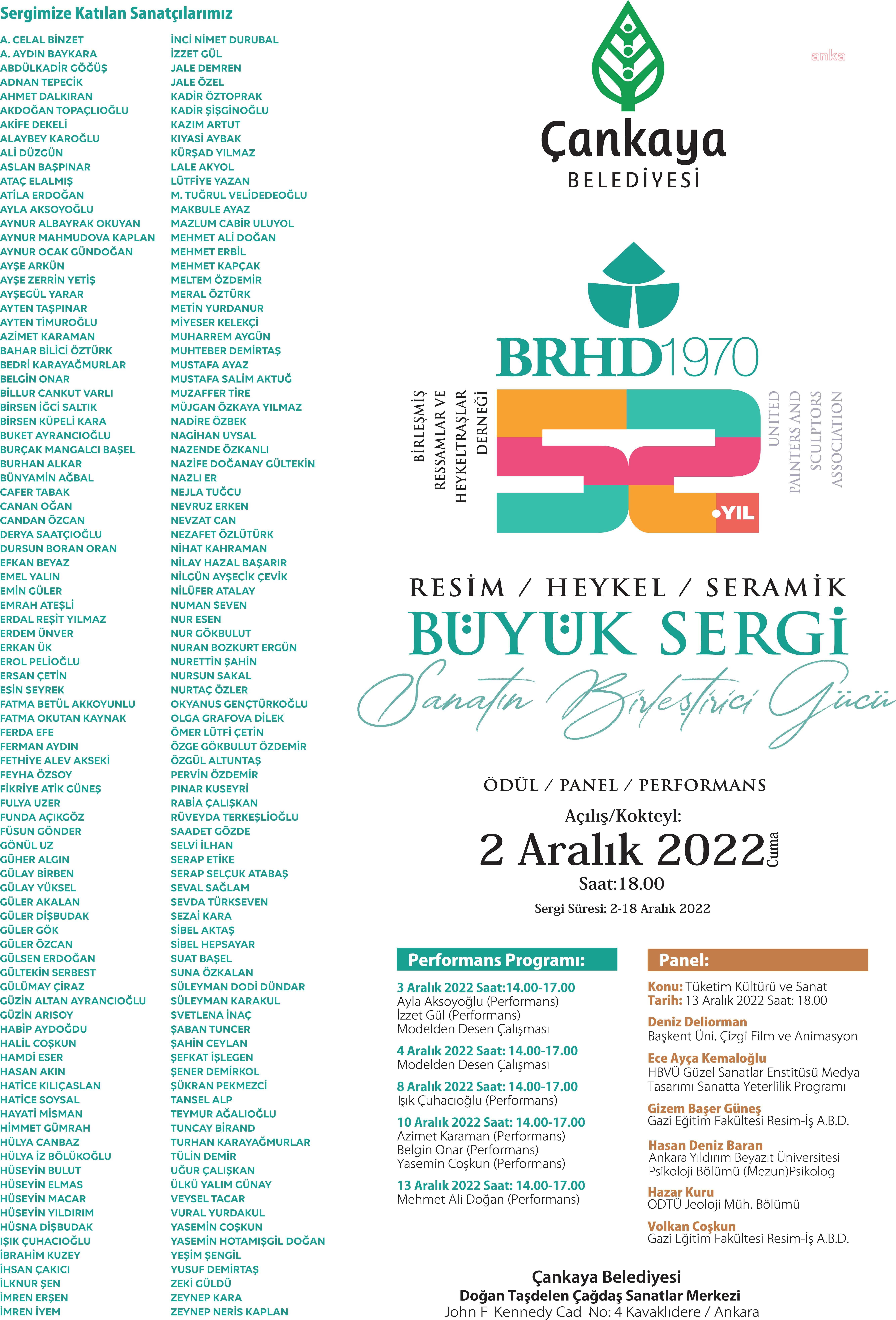ÇANKAYA'DA SANATLA BULUŞMA ZAMANI