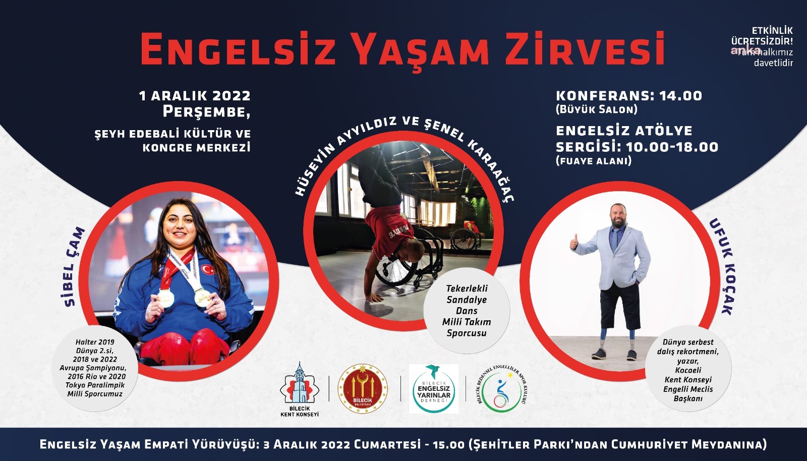 BİLECİK’TE ‘ENGELSİZ YAŞAM ZİRVESİ’ DÜZENLENECEK